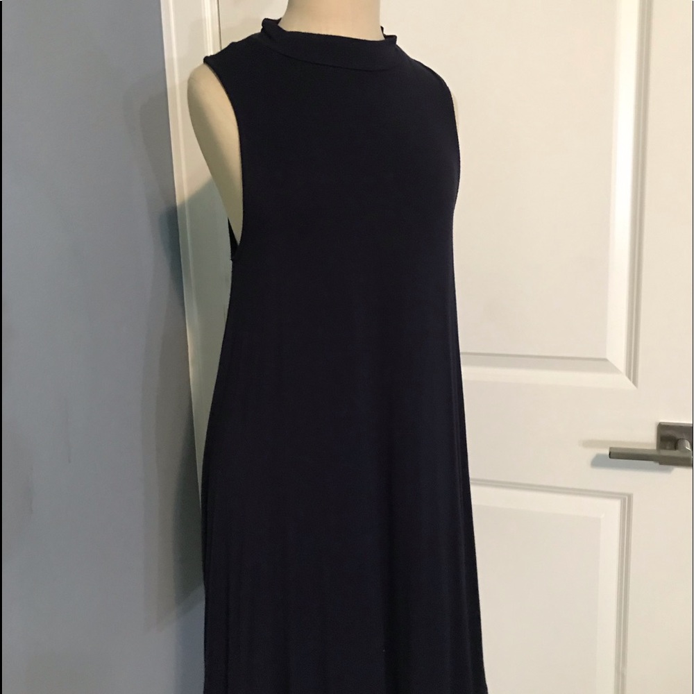 Navy blue T-shirt tank dress